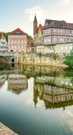Heilbronn – Altstadt am Wasser mit Fachwerkhäusern